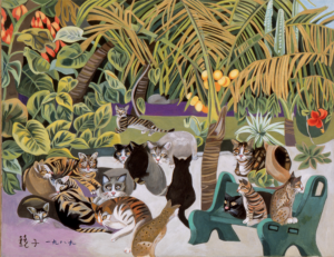Chun Kyung-Ja, Hemingway's House II, 1983, Oriental pigment on mulberry paper, 32 x 41 cm
