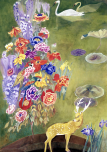 Chun Kyung-Ja, Leap Month March, 1978, Oriental pigment on mulberry paper, 137 x 96 cm
