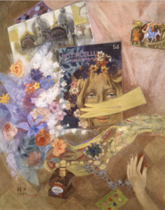 Chun Kyung-Ja, Trip to Italy, 1973, Oriental pigment on mulberry paper, 91 x 72 cm