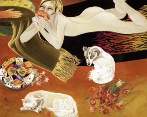 Chun Kyung-Ja, Who's Crying I, 1988, Oriental pigment on mulberry paper, 79 x 99 cm